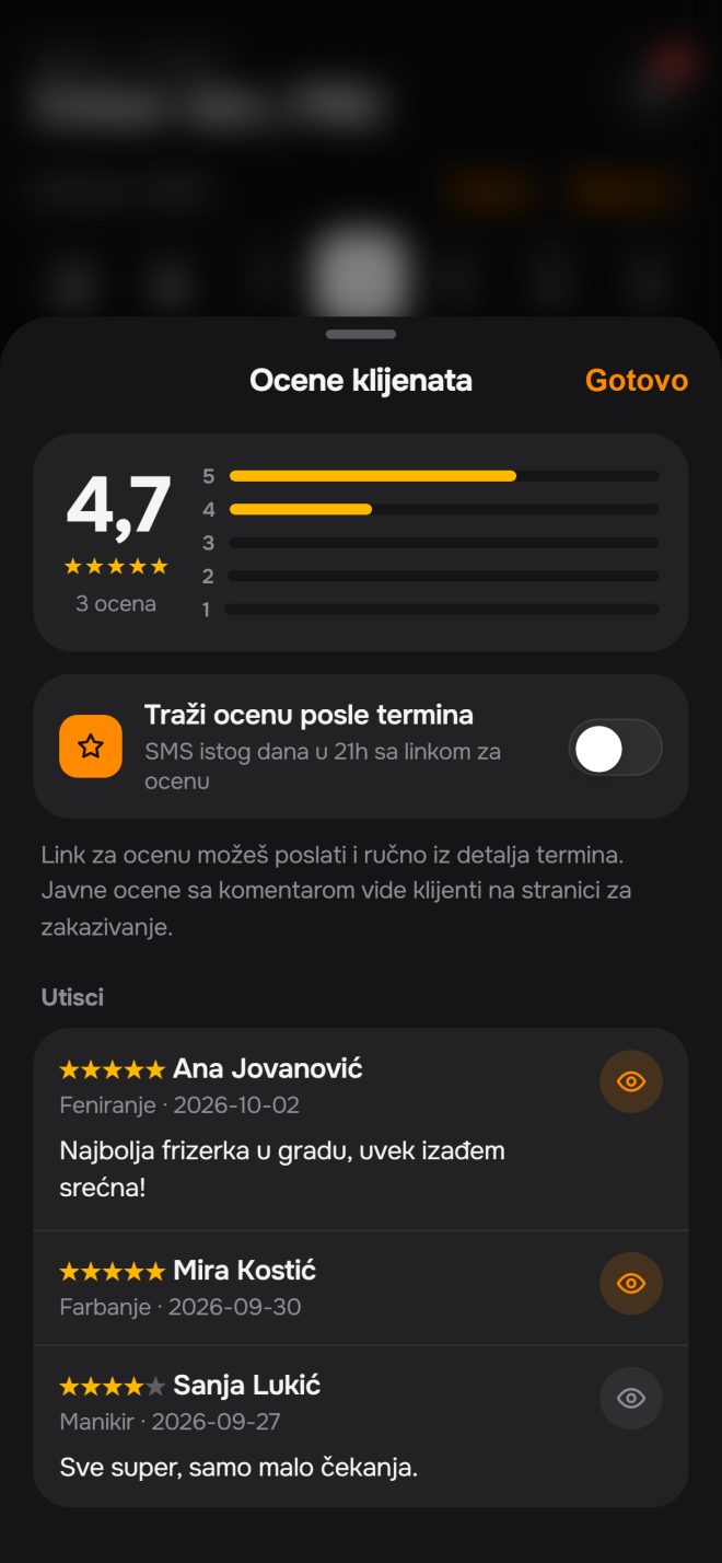 Kad je dan pun i kad je klijent zadovoljan.