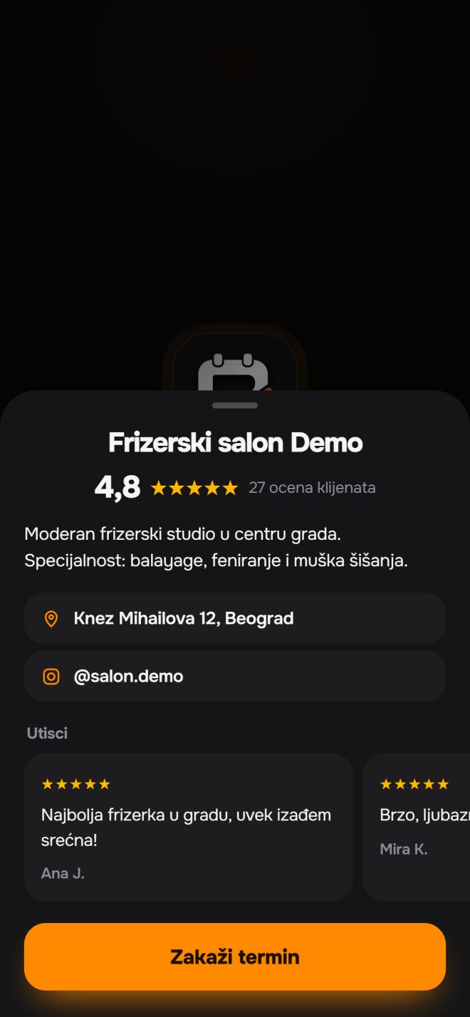 Klijent može da vidi i ko ste.